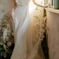 Superbe robe de mariée sirène bustier en satin et tulle, longue et en dentelle, C4563