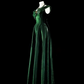 Robe de bal de princesse bustier à volants en satin long, robe de soirée C8117