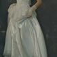 Superbe robe de mariée sirène bustier en satin et tulle, longue et en dentelle, C4563