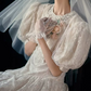 Superbe robe de mariée sirène bustier en satin et tulle, longue et en dentelle, C4563