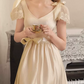 Robe de bal de princesse bustier à volants en satin long, robe de soirée C8117