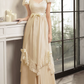 Robe de bal de princesse bustier à volants en satin long, robe de soirée C8117