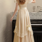 Robe de bal de princesse bustier à volants en satin long, robe de soirée C8117