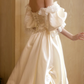 Superbe robe de mariée sirène bustier en satin et tulle, longue et en dentelle, C4563