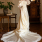 Superbe robe de mariée sirène bustier en satin et tulle, longue et en dentelle, C4563