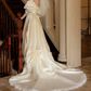 Superbe robe de mariée sirène bustier en satin et tulle, longue et en dentelle, C4563