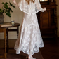 Unique Jewel Neck White Prom Dress Lace Long Sleeve Mermaid Evening Dress C9837