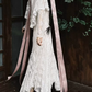 Robe de bal de princesse bustier à volants en satin long, robe de soirée C8117