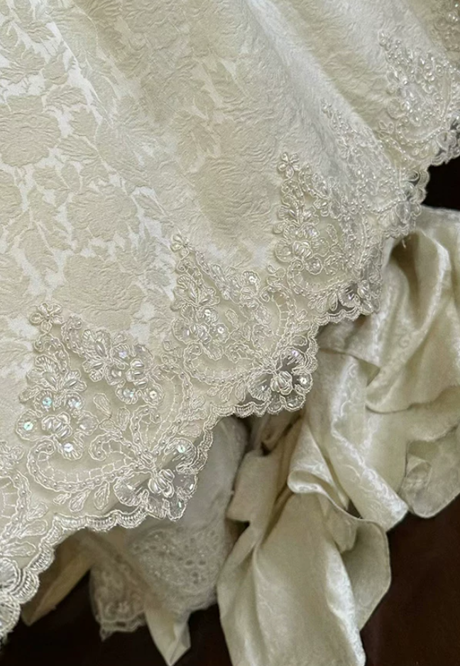 Robe de bal de princesse bustier à volants en satin long, robe de soirée C8117