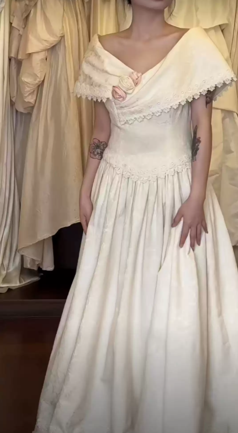 Robe de bal de princesse bustier à volants en satin long, robe de soirée C8117