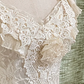 Sleek V Neck Tiered Prom Dress White Lace Mermaid Evening Dress C9843