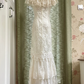 Sleek V Neck Tiered Prom Dress White Lace Mermaid Evening Dress C9843