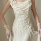 Elegant Square Neck Wedding Dresses Lace A-Line Bridal Dress C9844
