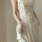 Elegant Square Neck Wedding Dresses Lace A-Line Bridal Dress C9844
