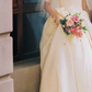 Fascinating Spaghetti Straps Wedding Dresses 3D Flowers A-Line Bridal Dress C9845