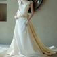 Superbe robe de mariée sirène bustier en satin et tulle, longue et en dentelle, C4563