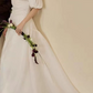 Superbe robe de mariée sirène bustier en satin et tulle, longue et en dentelle, C4563