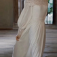 Superbe robe de mariée sirène bustier en satin et tulle, longue et en dentelle, C4563