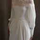 Superbe robe de mariée sirène bustier en satin et tulle, longue et en dentelle, C4563