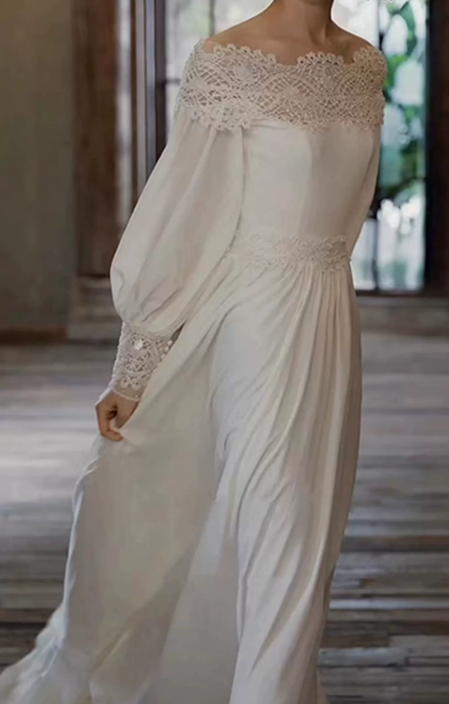 Superbe robe de mariée sirène bustier en satin et tulle, longue et en dentelle, C4563