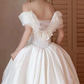 Superbe robe de mariée sirène bustier en satin et tulle, longue et en dentelle, C4563