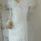 Unique Off-Shoulder Lace Wedding Dresses Long Sleeve Sequins Mermaid Bridal Dress C9854