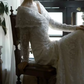 Unique Off-Shoulder Lace Wedding Dresses Long Sleeve Sequins Mermaid Bridal Dress C9854