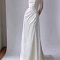 Superbe robe de mariée sirène bustier en satin et tulle, longue et en dentelle, C4563
