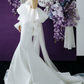 Graceful Off-Shoulder Wedding Dresses Long Sleeve Tiered Mermaid Bridal Dress C9859