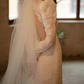 Superbe robe de mariée sirène bustier en satin et tulle, longue et en dentelle, C4563