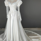 Superbe robe de mariée sirène bustier en satin et tulle, longue et en dentelle, C4563