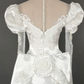 Superbe robe de mariée sirène bustier en satin et tulle, longue et en dentelle, C4563