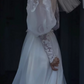 Superbe robe de mariée sirène bustier en satin et tulle, longue et en dentelle, C4563