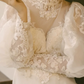 Superbe robe de mariée sirène bustier en satin et tulle, longue et en dentelle, C4563