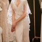 Superbe robe de mariée sirène bustier en satin et tulle, longue et en dentelle, C4563
