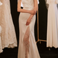Superbe robe de mariée sirène bustier en satin et tulle, longue et en dentelle, C4563