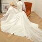 Superbe robe de mariée sirène bustier en satin et tulle, longue et en dentelle, C4563