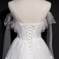 Vintage A line Straps White Tulle Homecoming Dress 18th Birthday Outfits C986