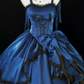 Robe de bal de princesse bustier à volants en satin long, robe de soirée C8117