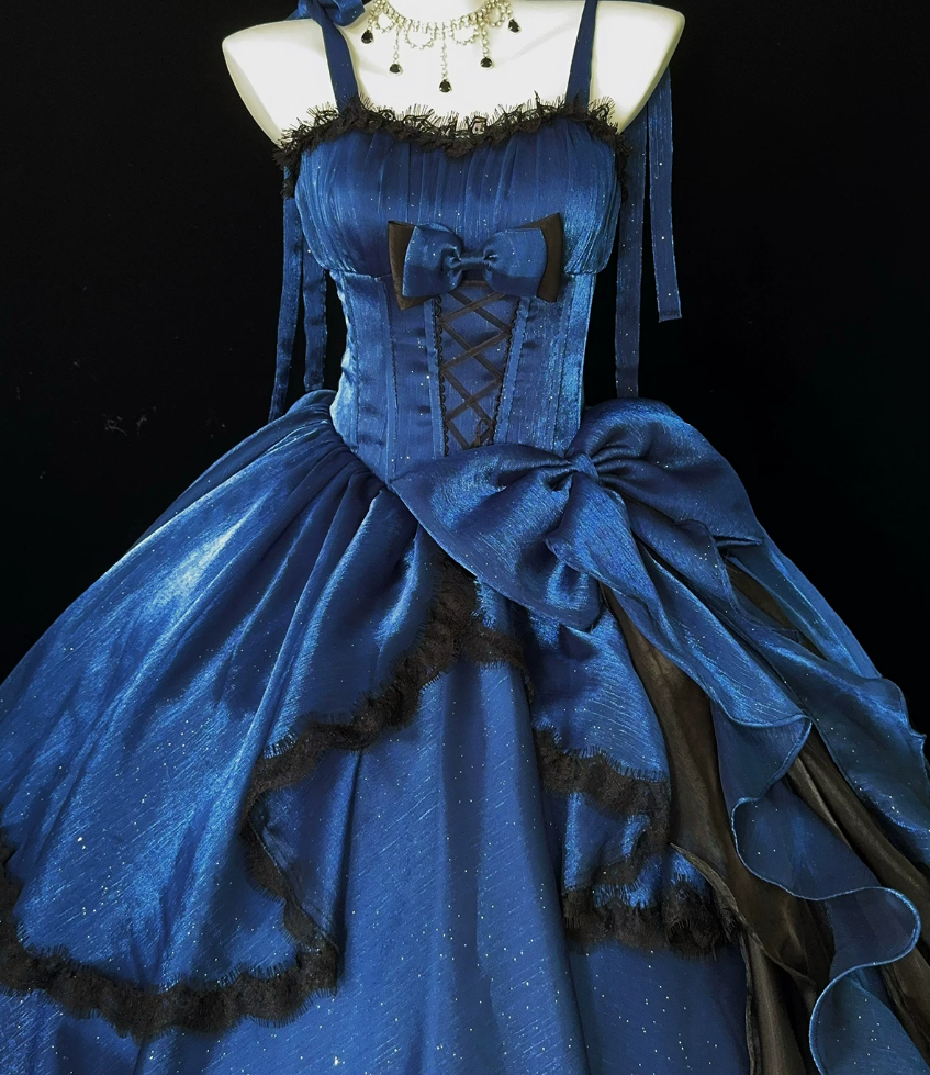 Robe de bal de princesse bustier à volants en satin long, robe de soirée C8117