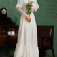 Romantic High Collar Lace Wedding Dresses Long Sleeve A-Line Bridal Dress C9877