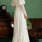 Romantic High Collar Lace Wedding Dresses Long Sleeve A-Line Bridal Dress C9877