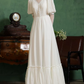 Romantic High Collar Lace Wedding Dresses Long Sleeve A-Line Bridal Dress C9877