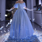Robe de bal de princesse bustier à volants en satin long, robe de soirée C8117