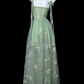 Robe de bal de princesse bustier à volants en satin long, robe de soirée C8117