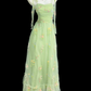 Robe de bal de princesse bustier à volants en satin long, robe de soirée C8117