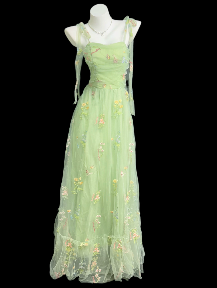 Robe de bal de princesse bustier à volants en satin long, robe de soirée C8117