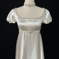 Alluring Square Neck Beads Prom Dress Ivory Satin A-Line Evening Dress C9891