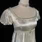 Alluring Square Neck Beads Prom Dress Ivory Satin A-Line Evening Dress C9891