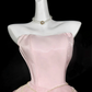 Mini robe de soirée en satin, sans bretelles, sans manches, ligne a, simple, C899